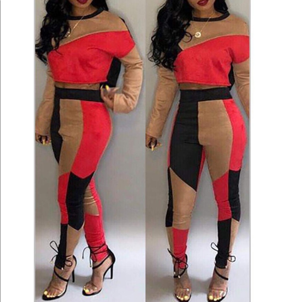 Multi-color two piece set
